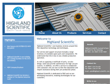 Tablet Screenshot of highlandscientific.com